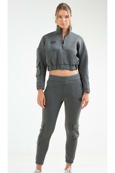 UMBRO Va-0021 Pyra Track Suit Φούτερ Σετ Κοστούμι Γυναικείο Σετ Γκρι