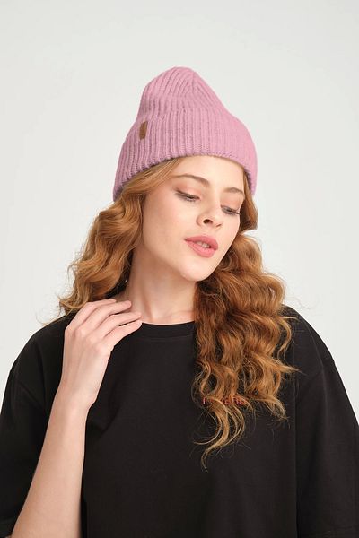 robanu Unisex Pink Corded Knitted Beanie
