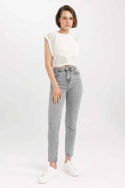 DeFacto A7491 Mom Fit Jean Ankle Length Trousers