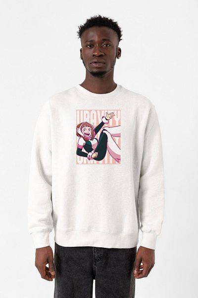 Tshirthane Ανδρικό φούτερ My Hero Academi Uravity Minimal White 2ip