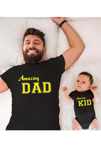 Tshirthane Amazing Dad Amazing Kid - Προϊόν για τον πατέρα και τον γιο Η κόρη Προσθέστε τουλάχιστον 2 στο καλάθι για να κάνετε συνδυασμό