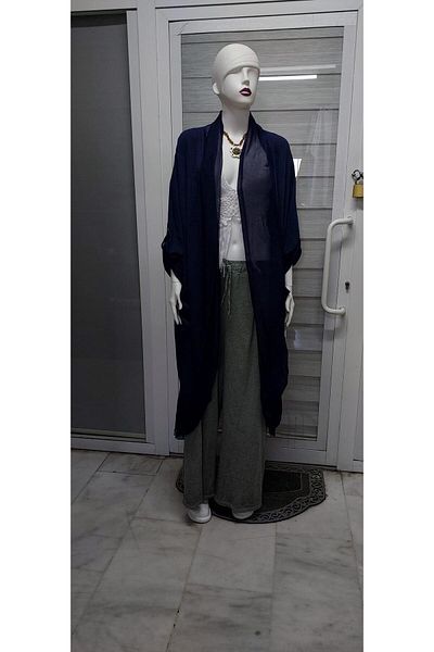 Bohem Stil Itayan Silk Detailed Oversize Kaftan