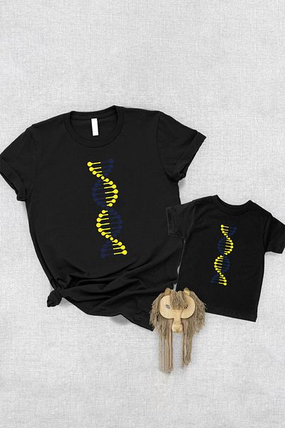 Tshirthane ADN galben bleumarin - Tată Fiu Fată SINGUR Produs, Adăugați 2 în coș