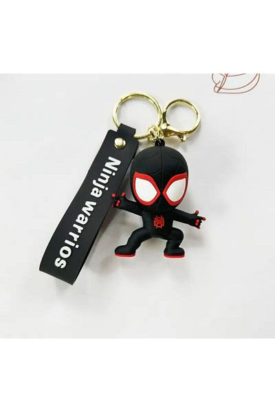 Köstebek Black Red Spider Silicone Keychain