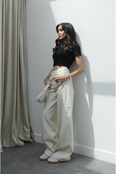 Havoş Ecru Cargo Jean