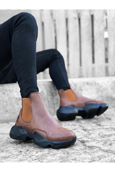 BOA BA0444 Ανδρικά αθλητικά μισά μποτάκια με ψηλή σόλα χωρίς κορδόνια