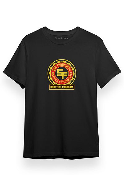 Tshirthane Big Hero 6 Πρόγραμμα Ρομποτικής Ινστιτούτου Τεχνολογίας του Σαν Φρανσόκιο Μαύρο κοντομάνικο ανδρικό μπλουζάκι