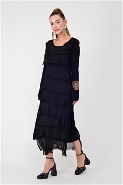 Bohem Stil Rochie de mătase cu mânecă lungă, cu mânecă lungă, cu aspect subți...