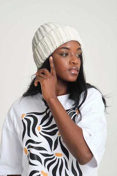 robanu Women's Thessaloniki Knitted Beret - White