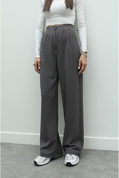 Havoş Smoked Double Pleated Palazzo Trousers