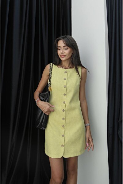 Havoş Φόρεμα με λεπτομέρεια με πράσινο φιστίκι μπροστά