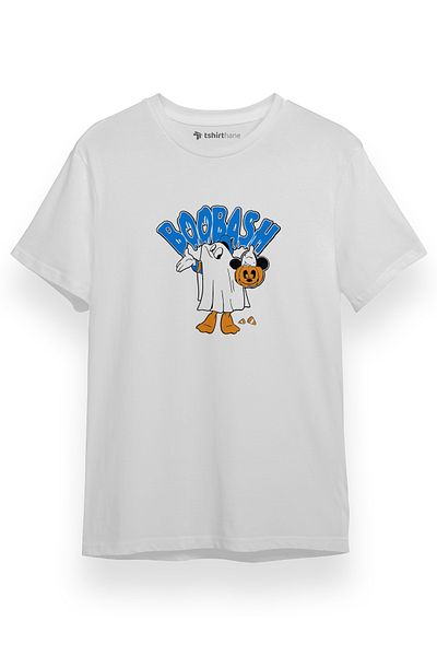 Tshirthane Ανδρικό μπλουζάκι Donal Boobash Halloween Λευκό κοντομάνικο