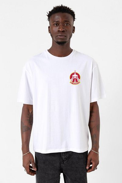 Tshirthane Ανδρικό μπλουζάκι μεγάλου μεγέθους Top Gun Wingman White
