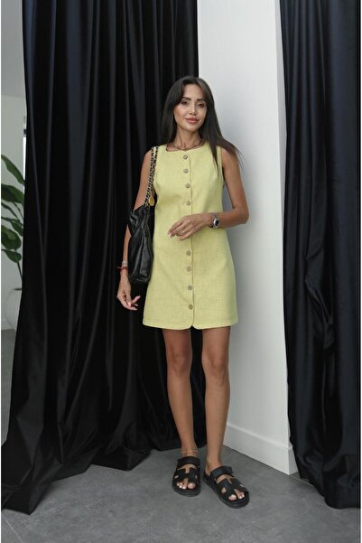 Havoş Φόρεμα με λεπτομέρεια με πράσινο φιστίκι μπροστά