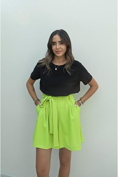 Havoş Πράσινο Νέον - Σορτς με Ζώνη