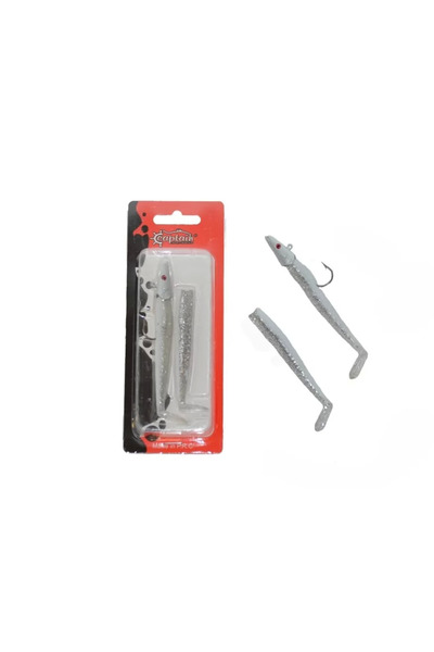 CAPTAIN 3071 Ultimate Sardine 12cm Levrek Silikonu 2'li Suni Yem 4