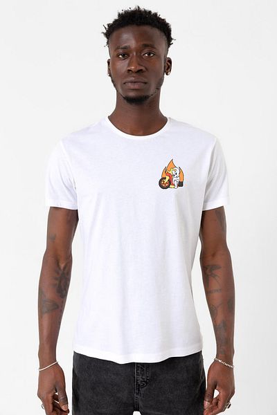 Tshirthane Casper The Friendly Ghost Life Goal Λευκό ανδρικό μπλουζάκι ποδηλασίας