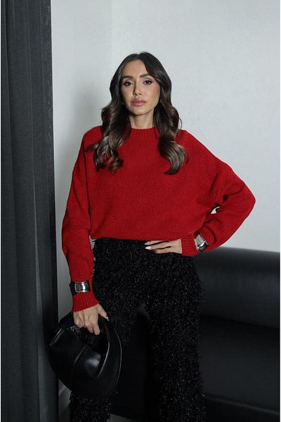 Havoş Thick Ribbed Pullover with Red Edges