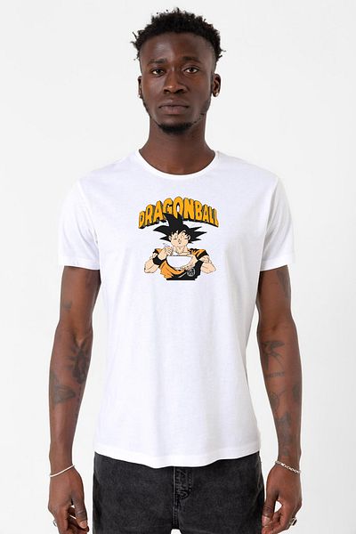 Tshirthane Dragon Ball Z Anime Goku που τρώει Ramen Λευκό ανδρικό μπλουζάκι ποδηλασίας