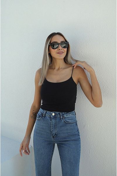 Havoş Basic Crop με Μαύρο Σχοινί λουράκι