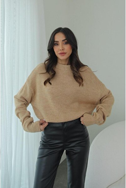 Havoş Camel Crew Neck Sweater