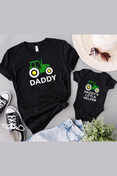 Tshirthane Daddy Little Helper για Father Son Girl - Τιμή ενός αντικειμένου, Προσθήκη σε καλάθι 2 τμχ