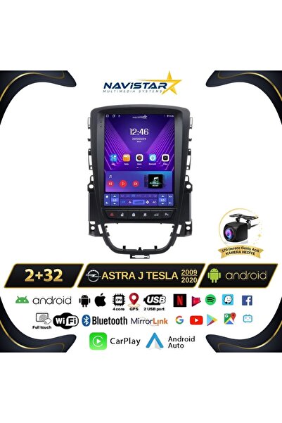 ProstarTeknoloji Opel Astra J Tesla Uyumlu Android Multimedya Ekran 10.1