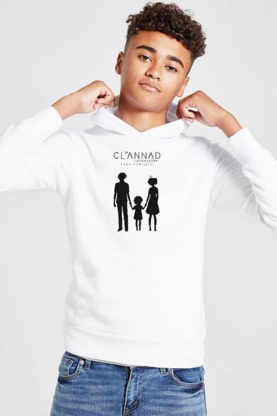Tshirthane Hanorac alb cu glugă pentru copii Clannad Anime After Story