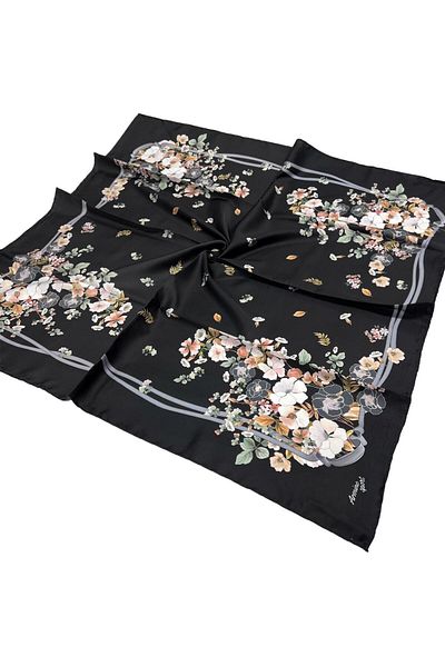 Armine Sport Twill Scarf - 8533-90 Μαύρο Γκρι