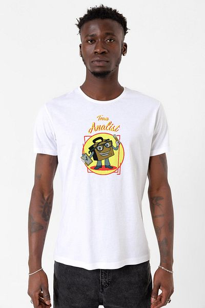 Tshirthane Ανδρικό μπλουζάκι Oversize The Umbrella Academy Team Analyst White