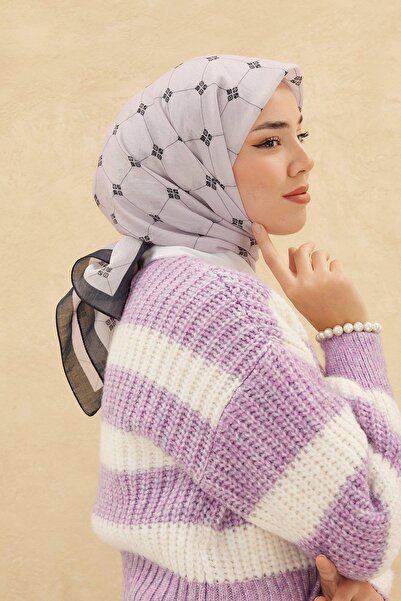 Silk Home Κασκόλ Olinda ανοιχτό λιλά Navy Blue