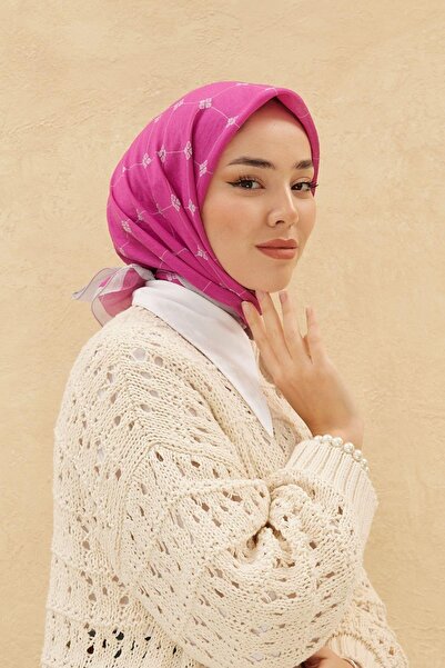 Silk Home Κασκόλ Olinda - Φούξια Γκρι