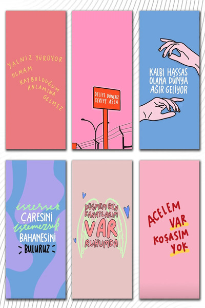 hediyeniburadabul Σετ γραφής 6 Parya με θέμα την κίνητρο