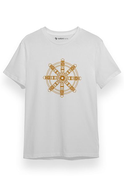 Tshirthane Ανδρικό μπλουζάκι με κοντό μανίκι The Wheel Of Time Karthik White