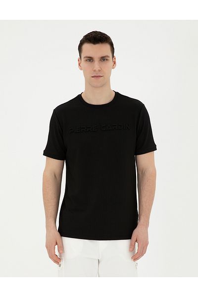 Pierre Cardin Μαύρο μπλουζάκι με κανονική εφαρμογή - 50282061-vr046
