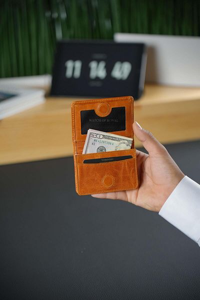 WATCHOFROYAL 10 Pieces Tıguan Tan Card Holder - 100% Genuine Leather Men's Wallet, Manye