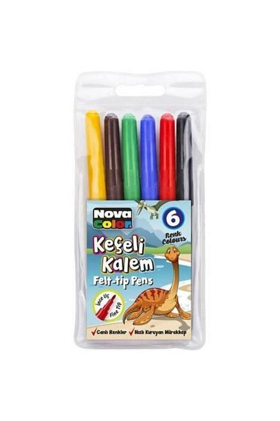 Nova Color Nc-870 6 Color Felt Tip Pen