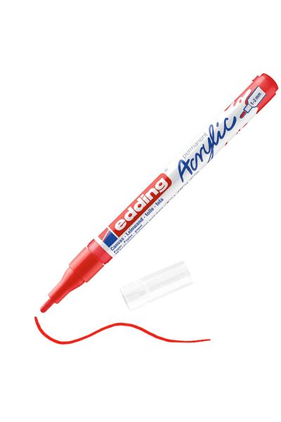 Edding Red Fine Tip Acrylic Marker - Traffic Ed5300902