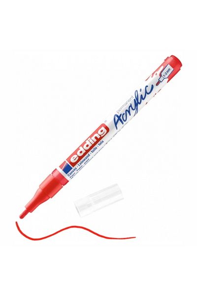 Edding Red Fine Tip Acrylic Marker - Traffic Ed5300902