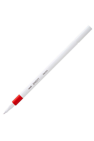 UNİ-BALL قلم Uni-ball Emott 0.4 بطرف أكريليك ناعم أحمر Pem-sy/15