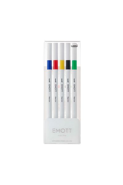 Uni Posca Uni-ball Emott 0.4 Fine Acrylic Tip Pen Set of 5 Pem-sy/5c No:1