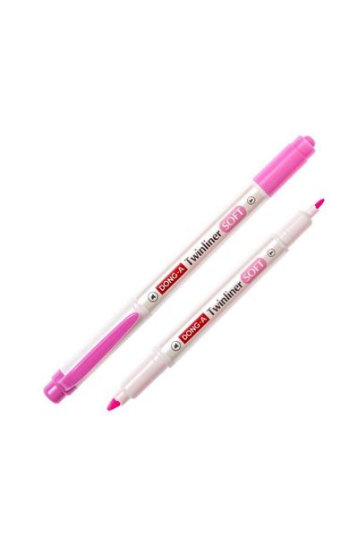 Dong-A Donga Twinler Soft Flag Red N/69 Highlighter Double Sided