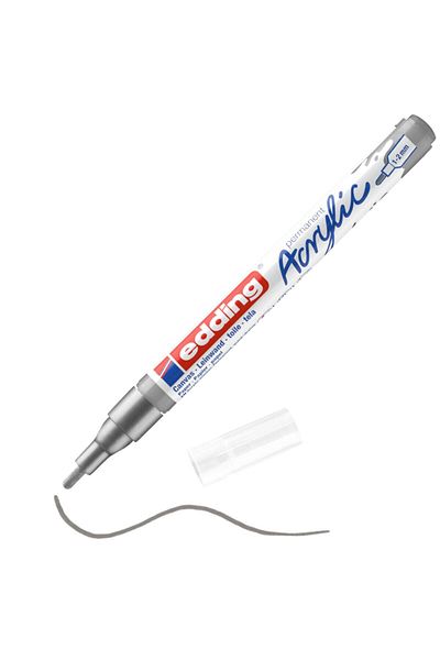Edding Acrylic Thin Tip Marker - Silver Ed5300923