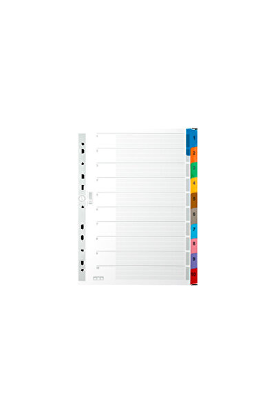 Serve 1-10 Renkli Rakamlı Ayraç 5524-k