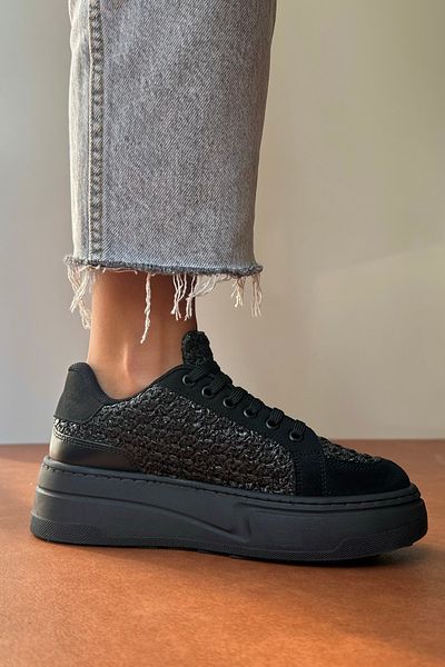 Mupa Shoes Μαύρα γυναικεία αθλητικά παπούτσια