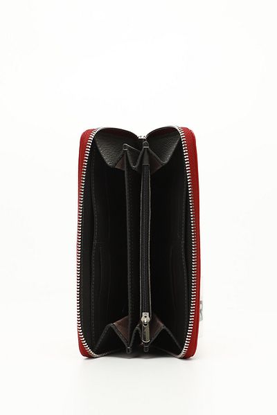 GÖNDERİ(R) Women's Red to Anthracite Horizontal Genuine Leather Wallet