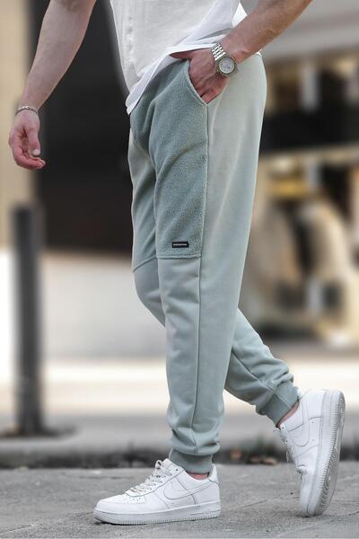 Madmext Yeşil Erkek Paçası Lastikli Polar Eşofman Altı 6555