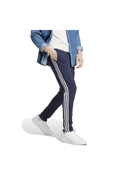 adidas Erkek Essentials Single Jersey Tapered Open Hem 3-stripes Lacivert Eşo...