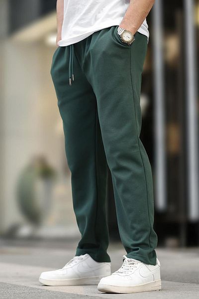Madmext 6554 Model Green Adjustable Waist Sweatpants