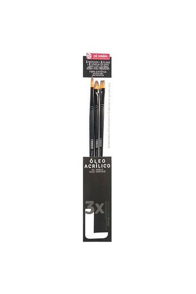 Talens Art Creatıon Oil-Acrylic Paint Brush Set 3 Pieces (L) Details - Rt9099263m